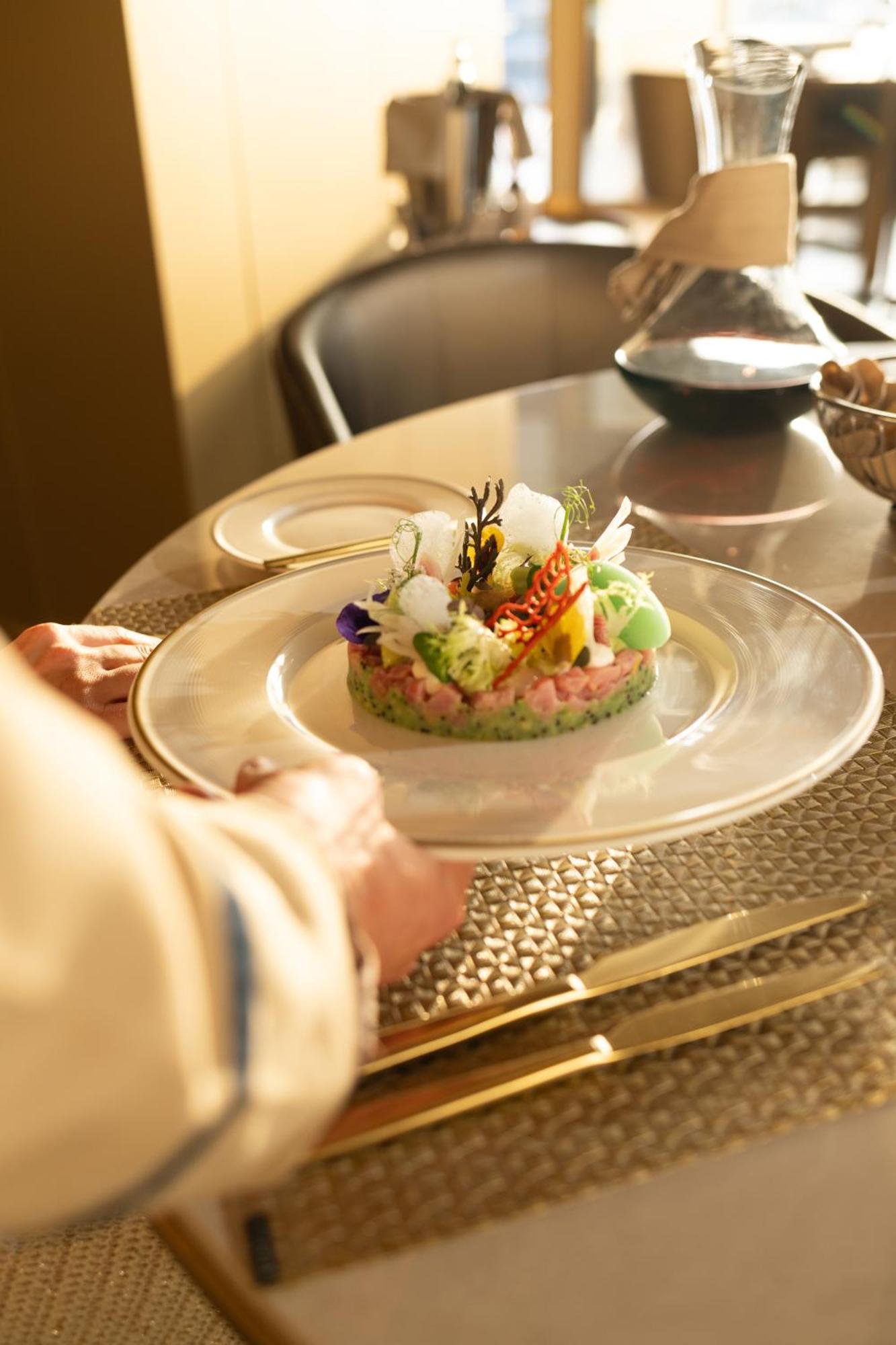 Amarande (Adults Only) Hotel Ayia Napa Bagian luar foto A plate of food